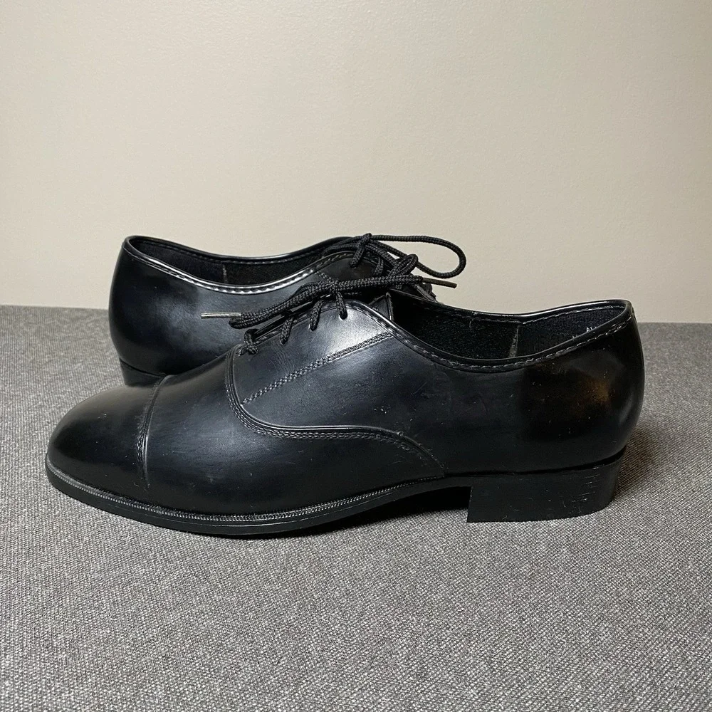 Vintage JB Cap Toe Derby Dress Shoe 8.5W Black USA